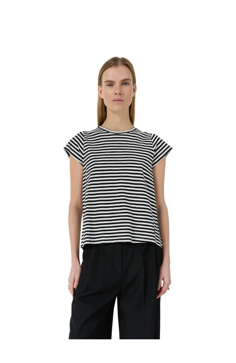 GERARD DAREL Mayane Striped Crew Neck T-Shirt, Main, color, White
