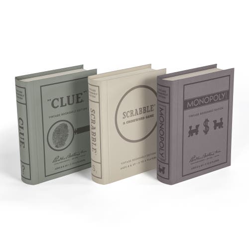 WS Game Company Vintage Bookshelf Assortment Monopoly, Scrabble, Clue in Multiple  product