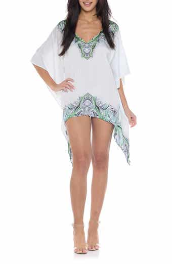 RANEES Border Print Cover-Up Top