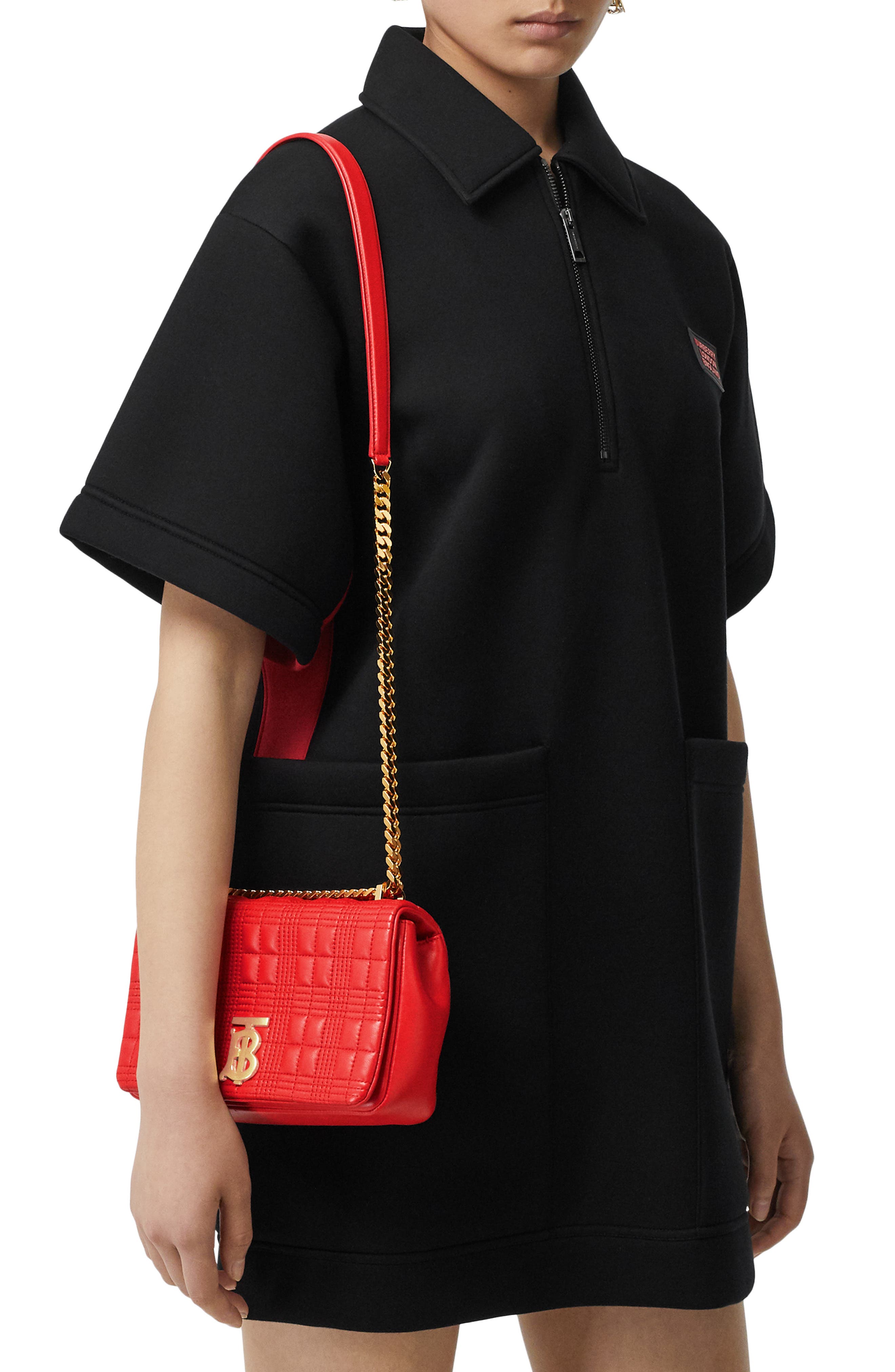 Burberry Small Lola Quilted Lambskin Bag, Alternate, color, 