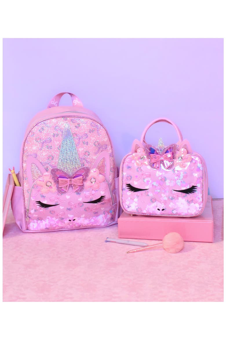 Kids' Gwen Bow Confetti Lunch Bag, Alternate, color, PETAL