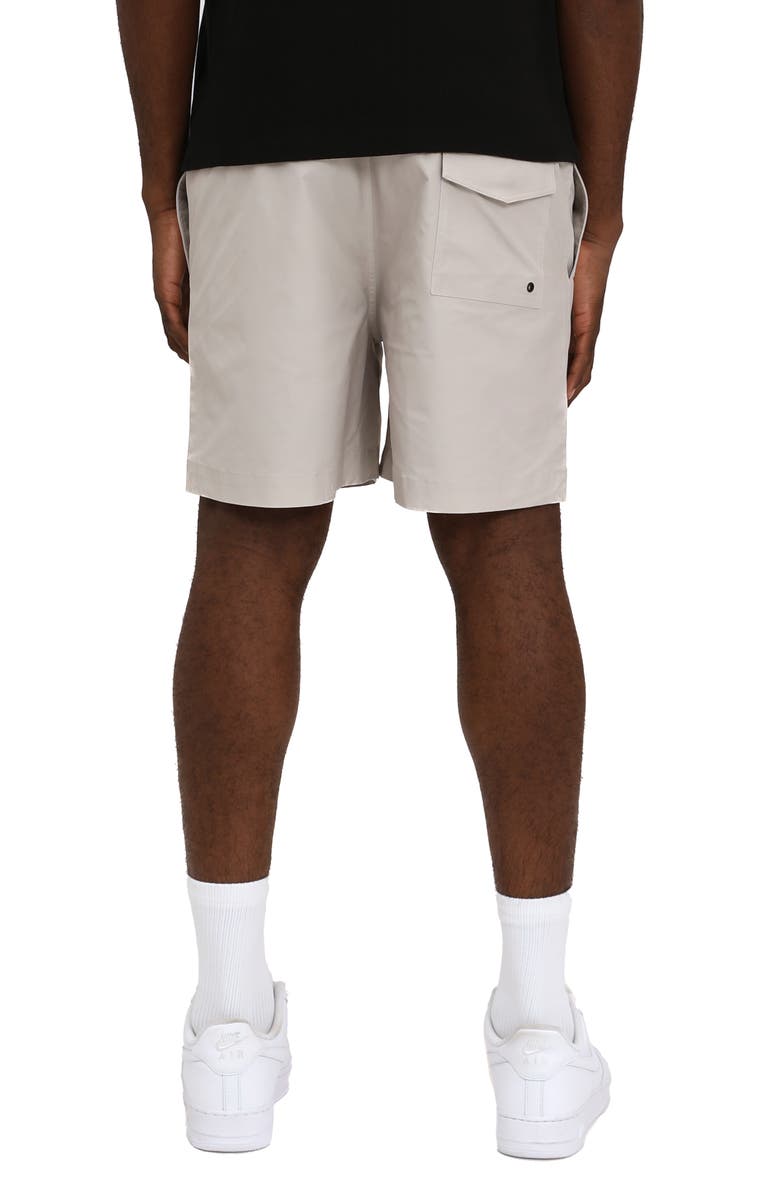 PURPLE BRAND Wordmark Water Repellent All Around Performance Shorts, Alternate, color,