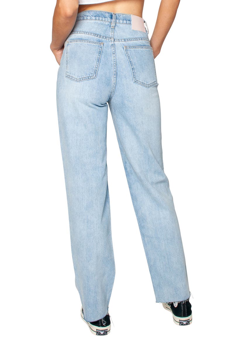 Hi Dad High Waist Nonstretch Destroyed Jeans, Alternate, color, INDIGO RAIDER TRASH