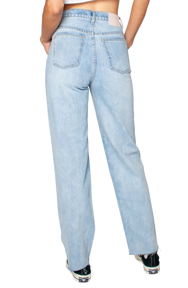 ZGY Denim Hi Dad High Waist Nonstretch Destroyed Jeans, Alternate, color, 