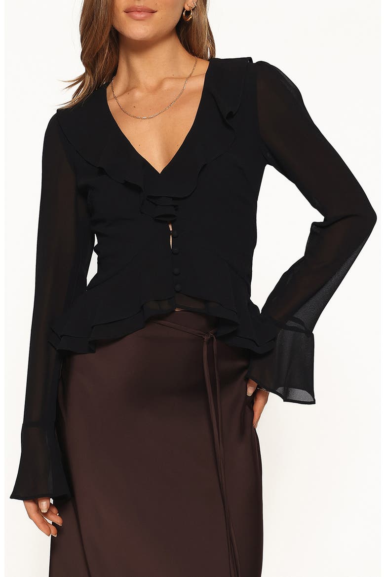 Vilma Ruffle Top, Main, color, BLACK