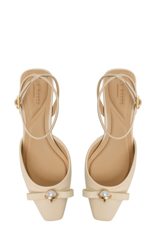 Ted Baker London Mabel Ankle Strap Pump In Ivory