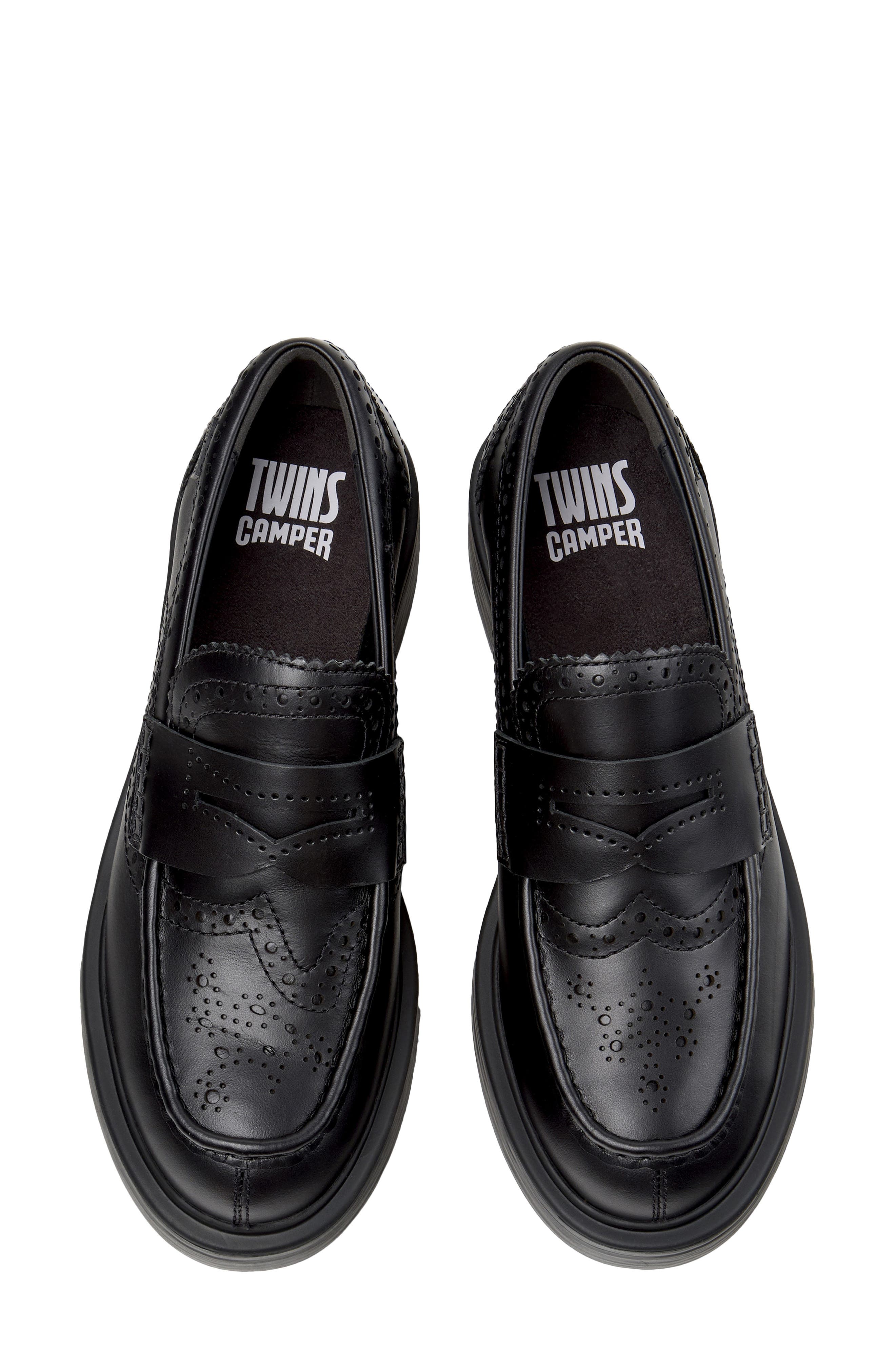 Camper Dean Twins Loafer, Main, color, Black