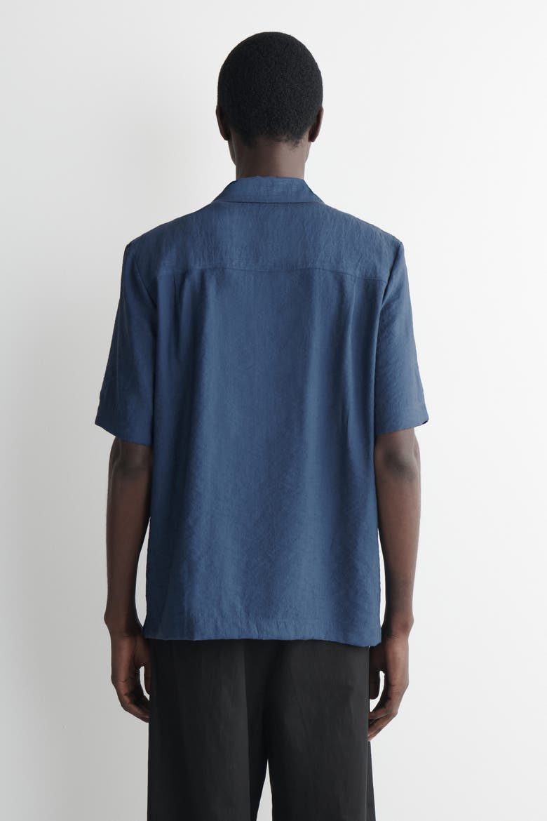 Camp-collar Shirt, Alternate, color, BLUE