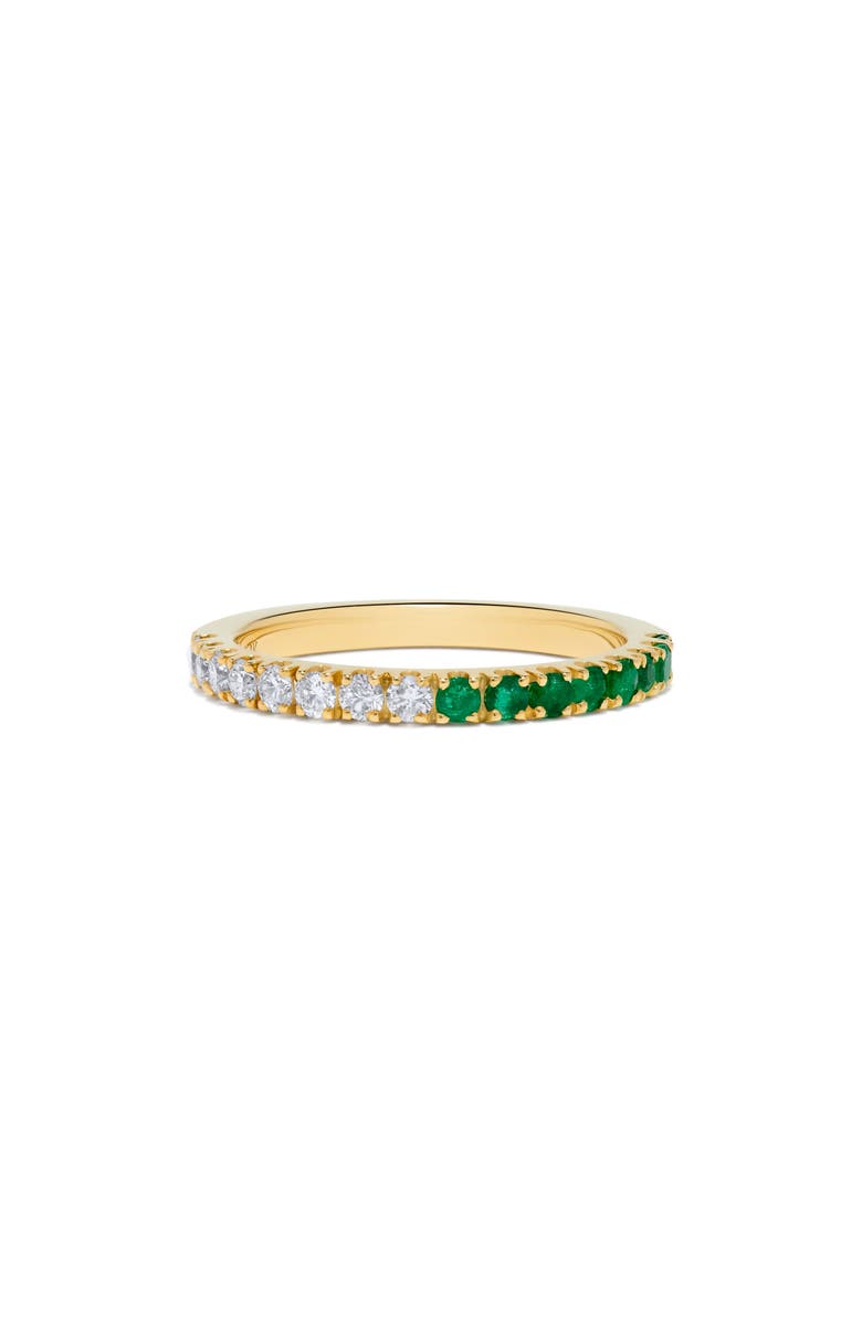 H.J. Namdar Half Diamond Half Emerald Ring, Alternate, color, Yellow Gold
