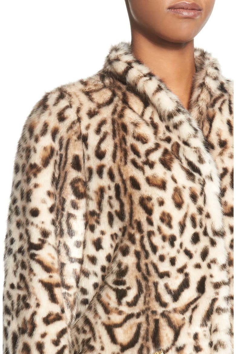 Cheetah Print Faux Fur Coat, Alternate, color, CHEETAH