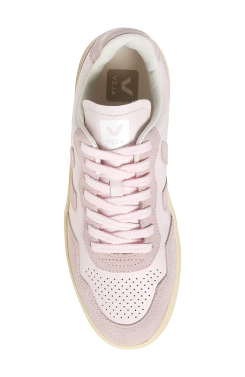 Veja White And Pink Elevated Sneakers With Textured Detailing In Lassi Petale