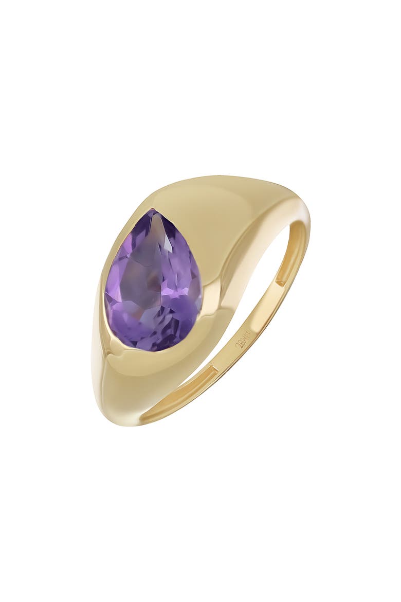 14K Gold Chunky Topaz Ring, Main, color, 14K YELLOW GOLD / AMETHYST