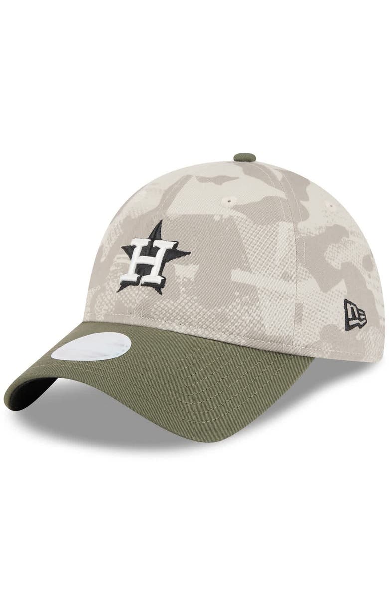New Era Women's New Era Light Beige/Olive Houston Astros 2025 Armed Forces Day 9TWENTY Adjustable Hat, Alternate, color,