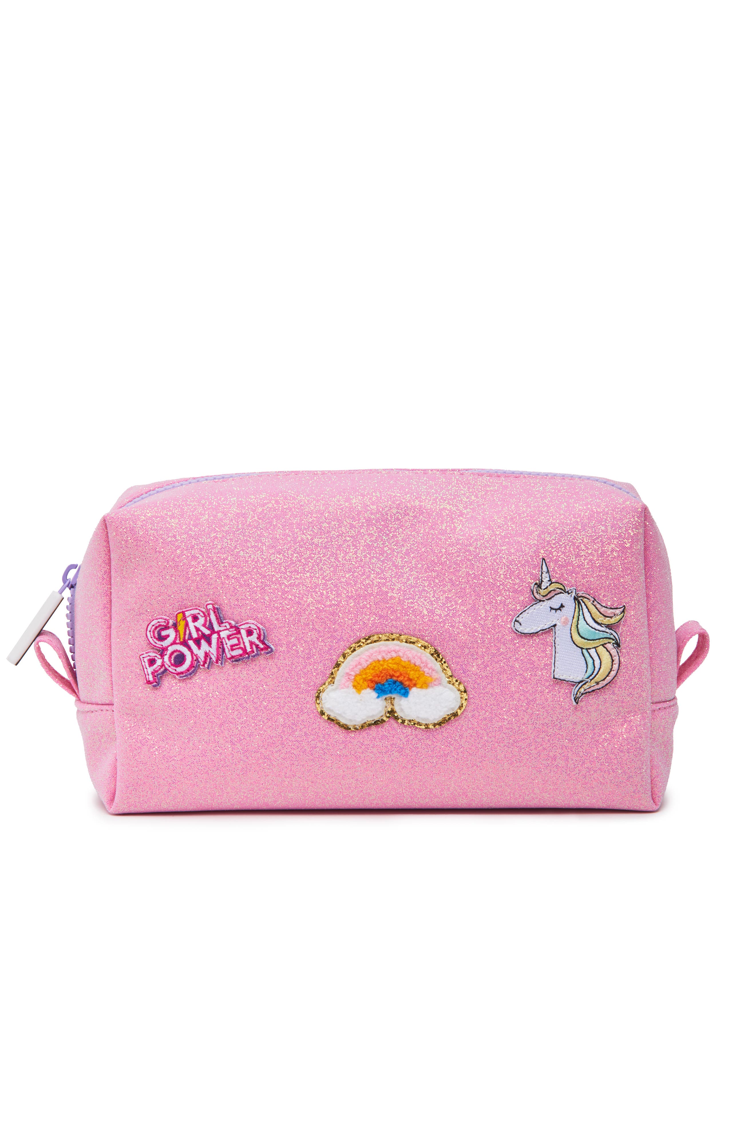 Little Chicken Kids' Patched Pouch in Pink Glitter 