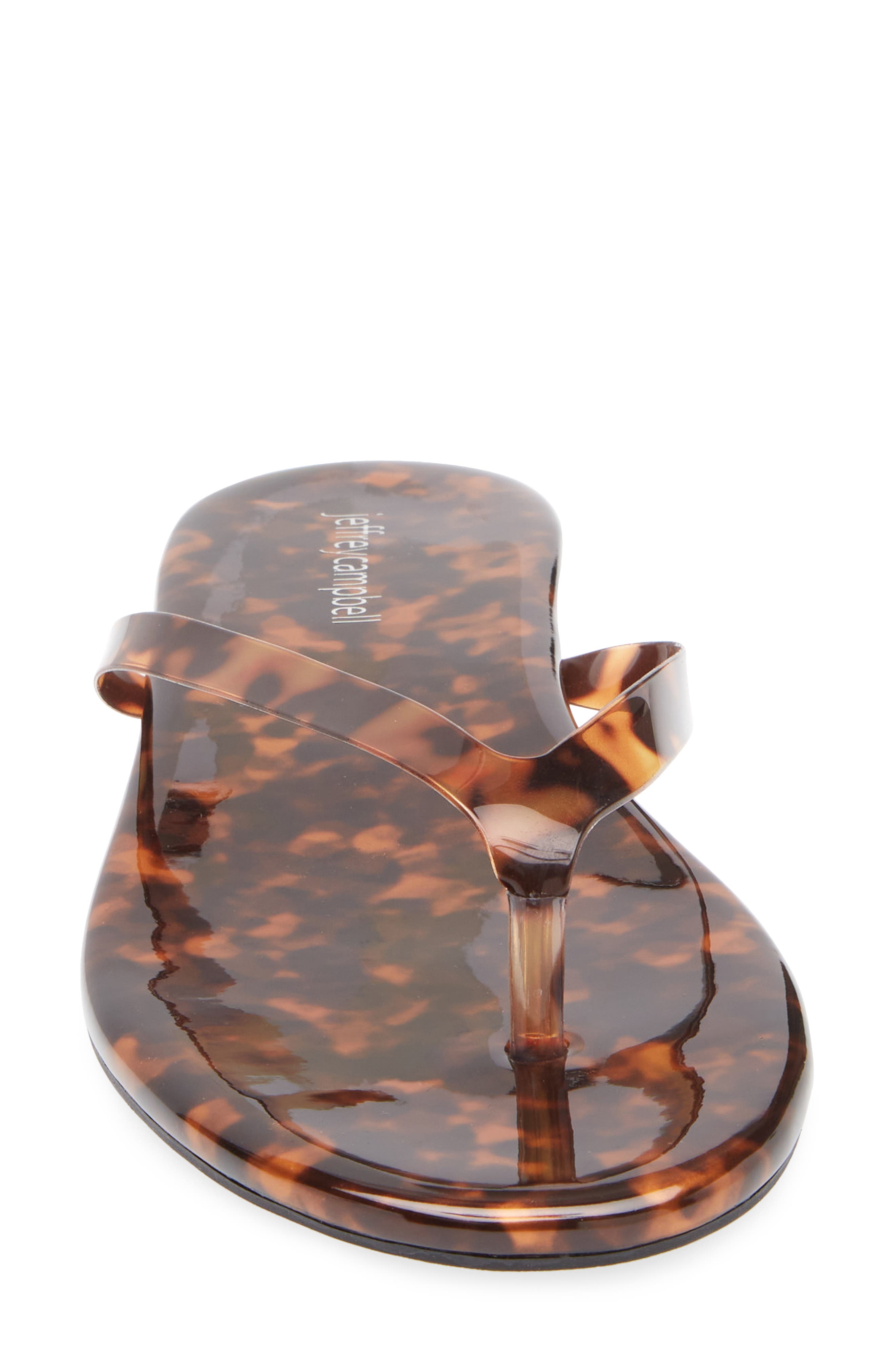 Jeffrey Campbell Kierra Flip Flop, Alternate, color, Tortoise