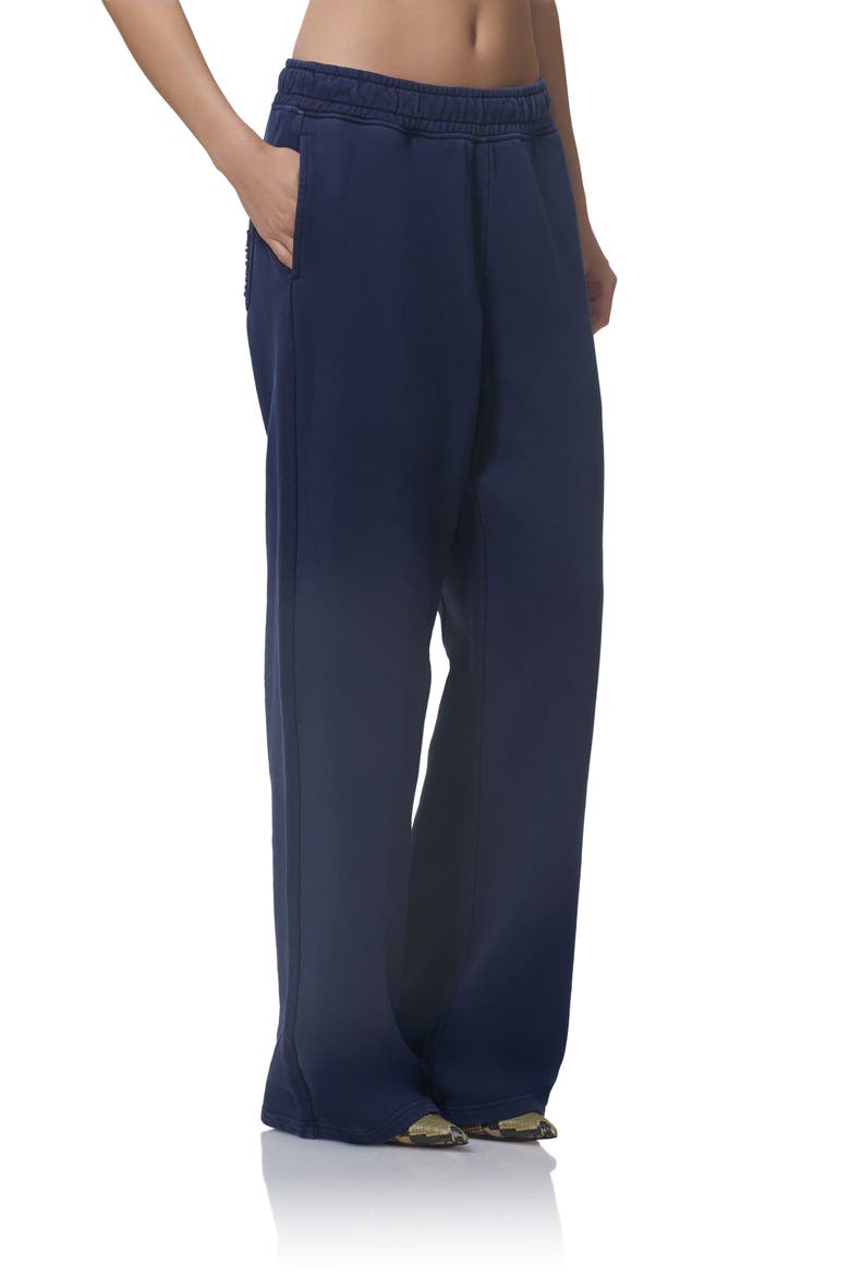 Finely Cotton Straight Leg Sweatpants, Alternate, color, BLACK IRIS