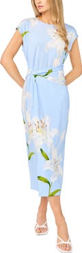 Ted Baker Kaity Floral Clasp Detail Knit Dress