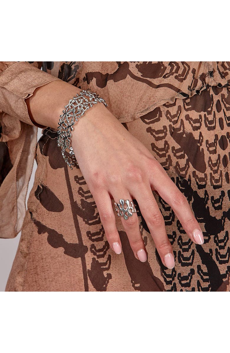 Lucy Quartermaine Large Splash Ring, Alternate, color, Sterling Silver