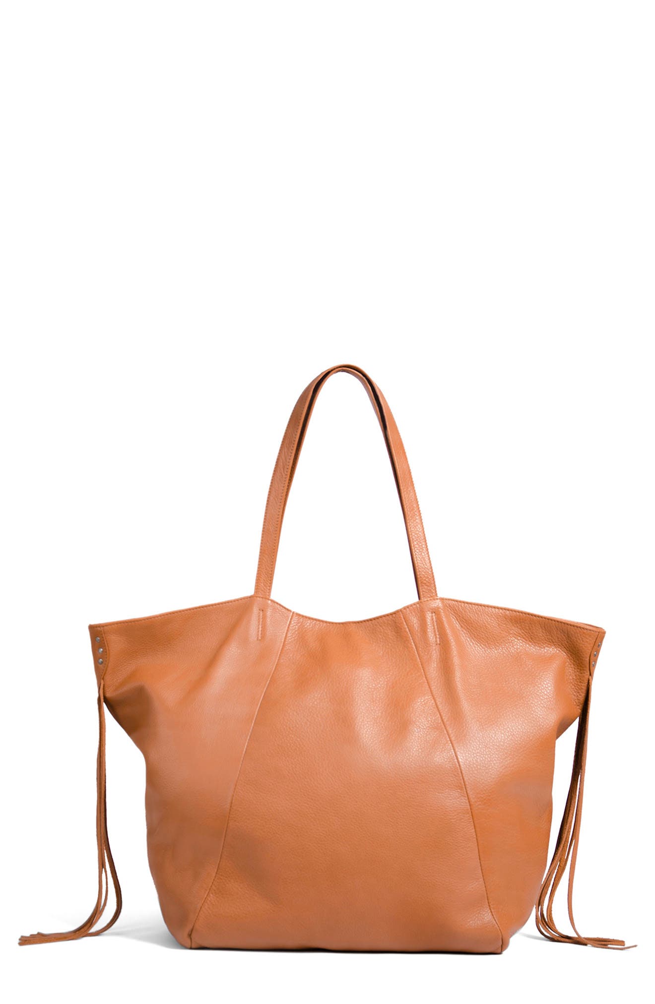 DAY & MOOD DAY AND MOOD Lia Fringe Trim Tote Bag, Main, color, 