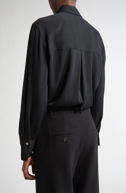 Vince Slim Fit Long Sleeve Button-up Shirt In Black