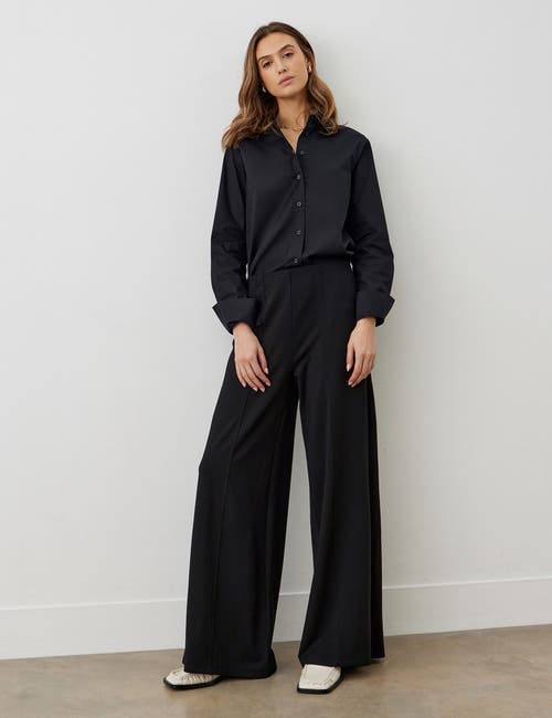 Finery London Matilda Ponte Jersey Trousers In Black