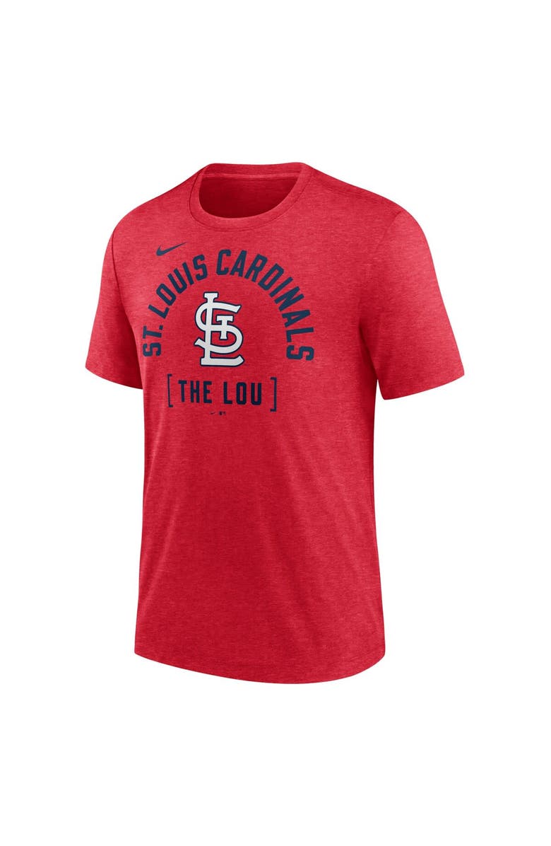 Nike Men's Nike Heather Red St. Louis Cardinals Swing Big Tri-Blend T-Shirt, Alternate, color, Heather Red