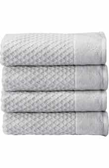 Woven & Weft Diamond Textured 4-Pack Bath Towel Set