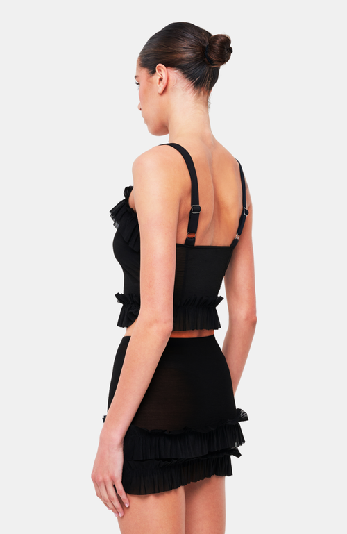Ow Collection Women's Claire Mesh Top - Black In Black