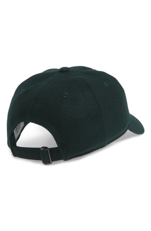 Sporty And Rich Sporty & Rich X The Carlyle Crest Embroidered Wool Baseball Cap In Forest