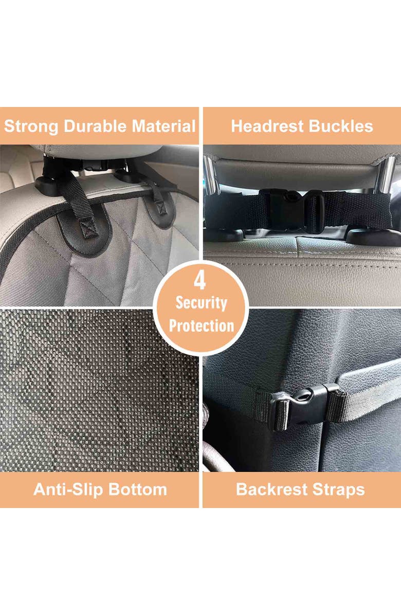 JESPET Quilted Pet Front Car Seat Cover Dog Travel Protection, Alternate, color, Multicolored