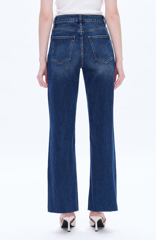 Bayeas Raw Hem High Waist Wide Leg Jeans In Sapphire