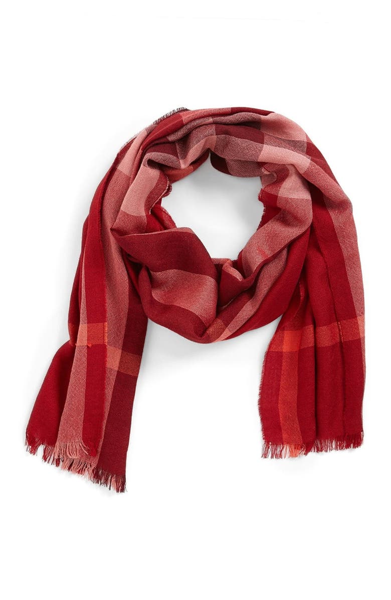 Burberry Check Scarf, Alternate, color, 