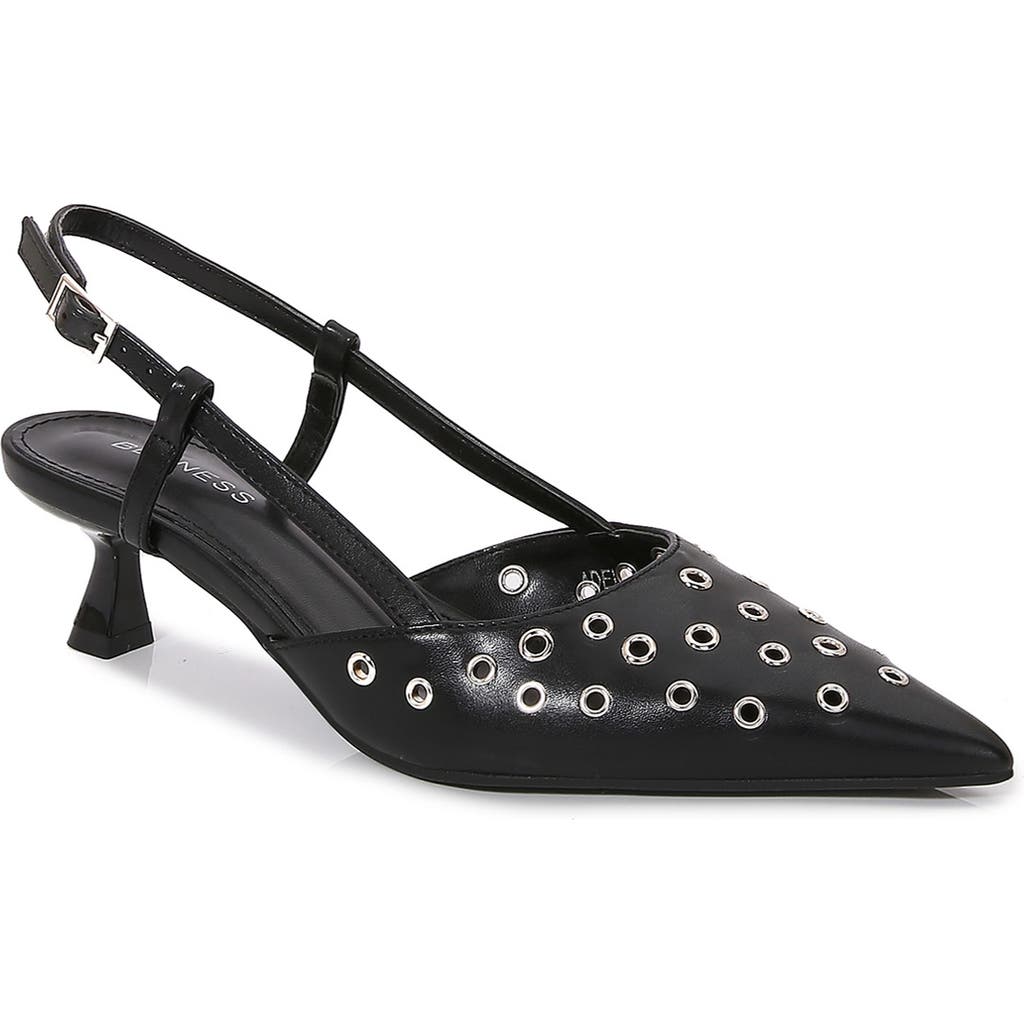 BERNESS BERNESS ADELINE GROMMET POINTED TOE SLINGBACK PUMP