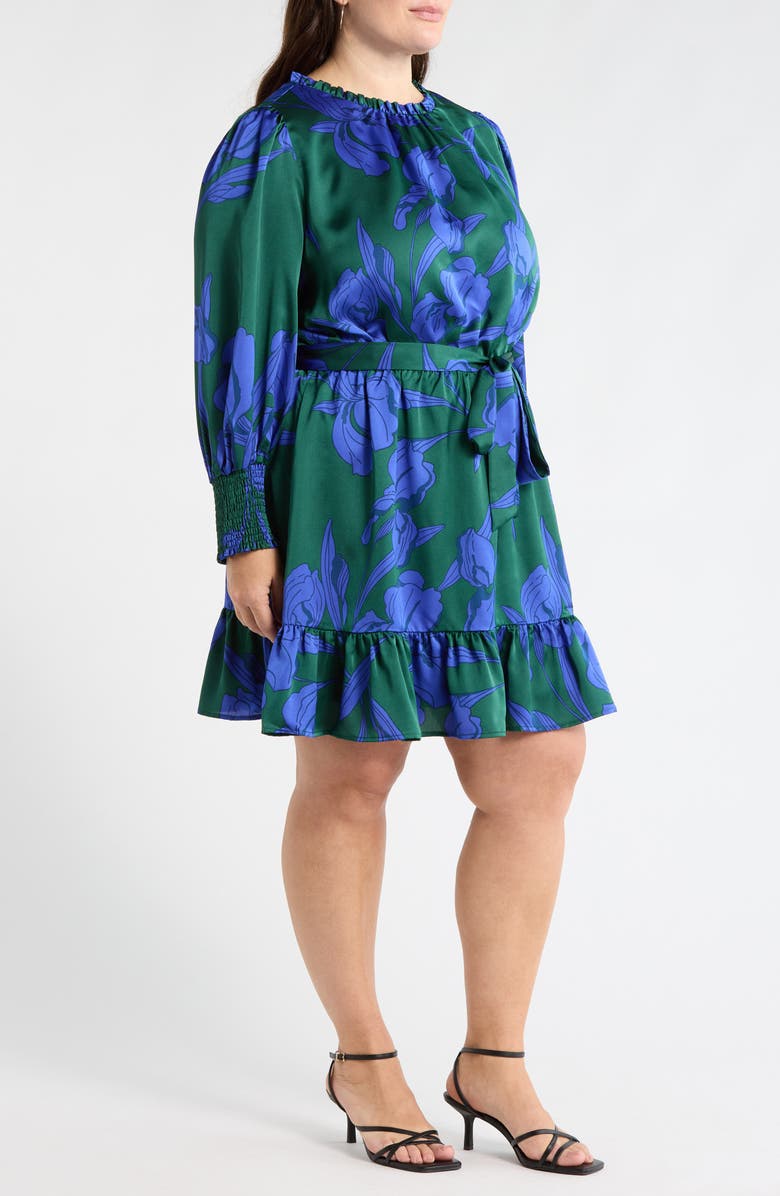 SUGARLIPS Busbee Floral Sevilla Satin Long Sleeve Dress, Alternate, color,