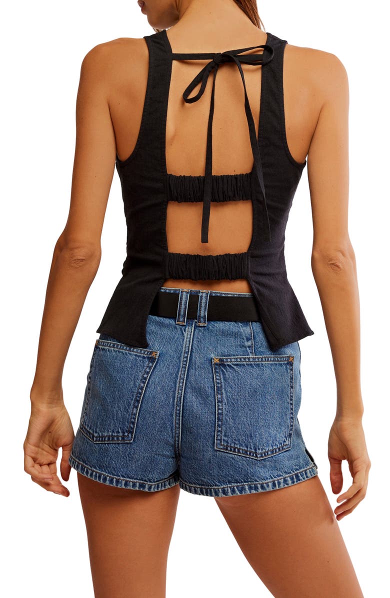 Kaylor Backless Cotton Blend Top