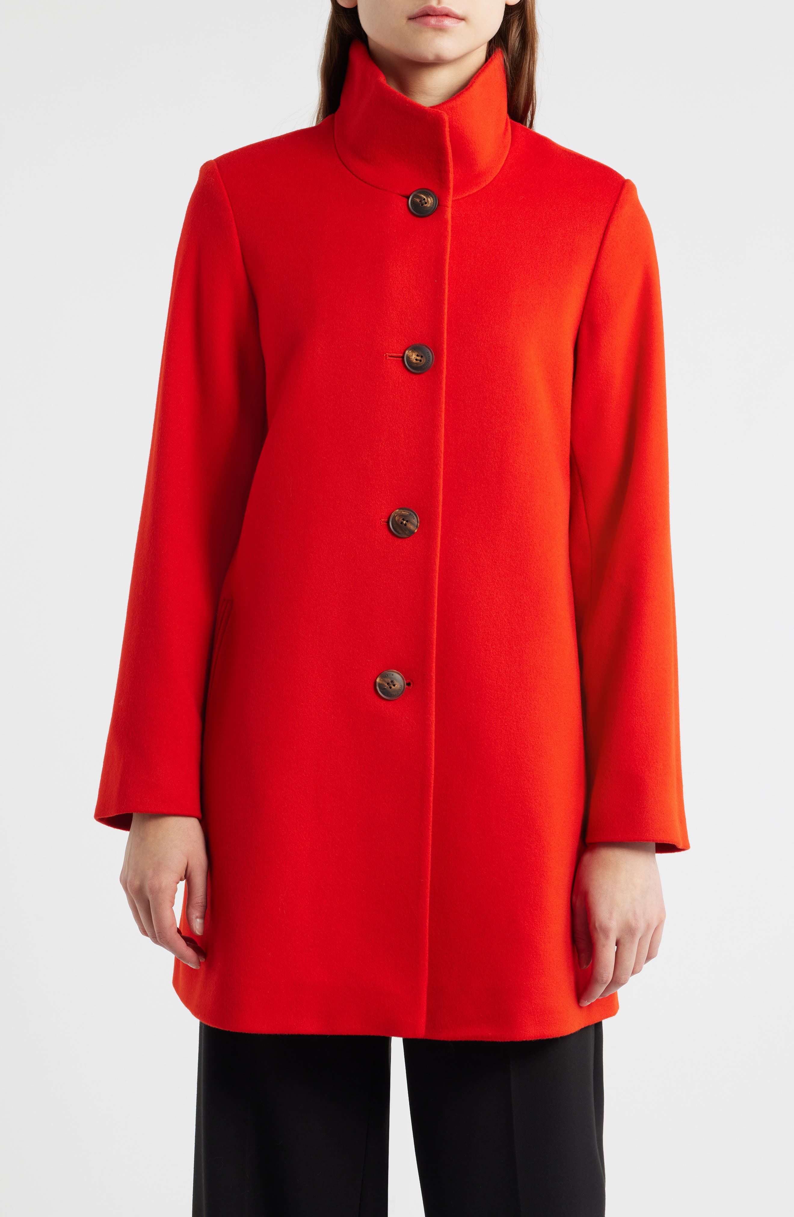 Grace Stand Collar Wool Coat - image 5