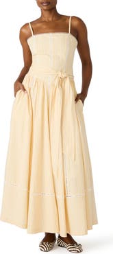 Steve Madden Emma Tie Waist Sleeveless Maxi Dress