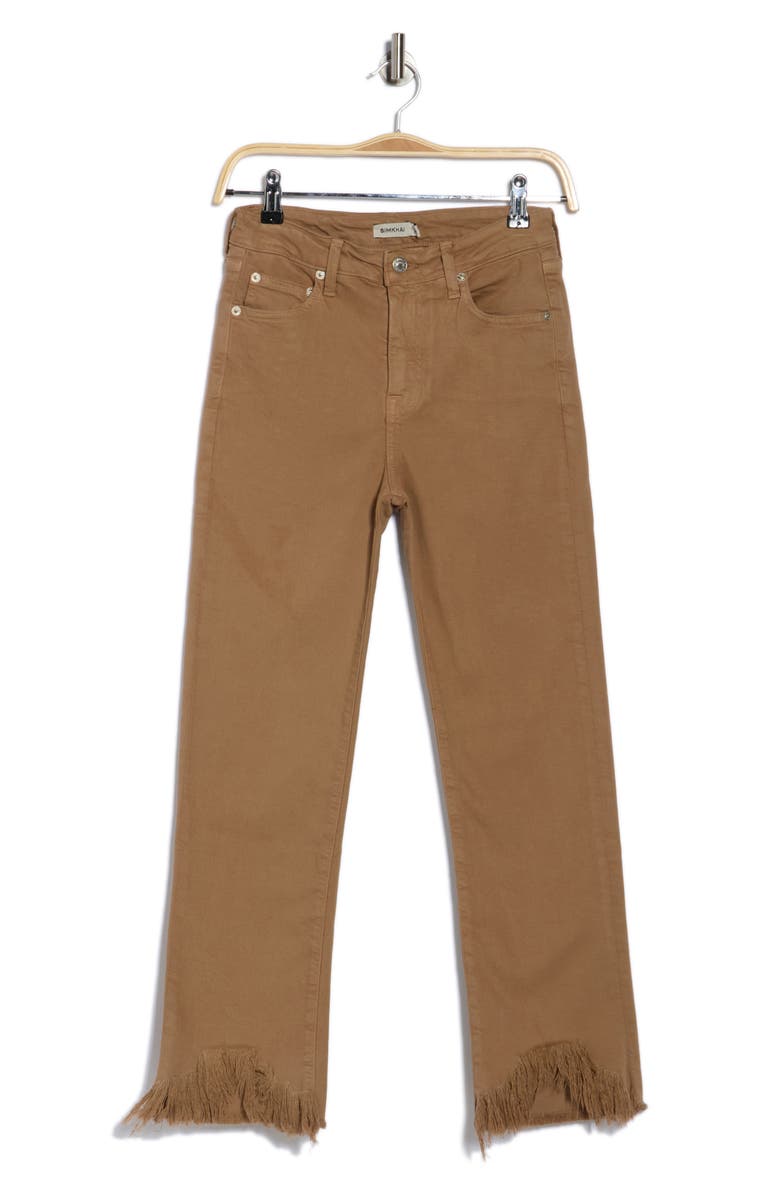 Simkhai River High Waist Straight Leg Jeans, Alternate, color, Camel