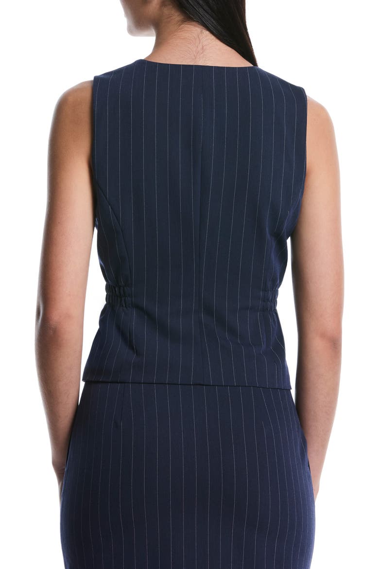 Pinstripe Vest, Alternate, color, PEACOAT