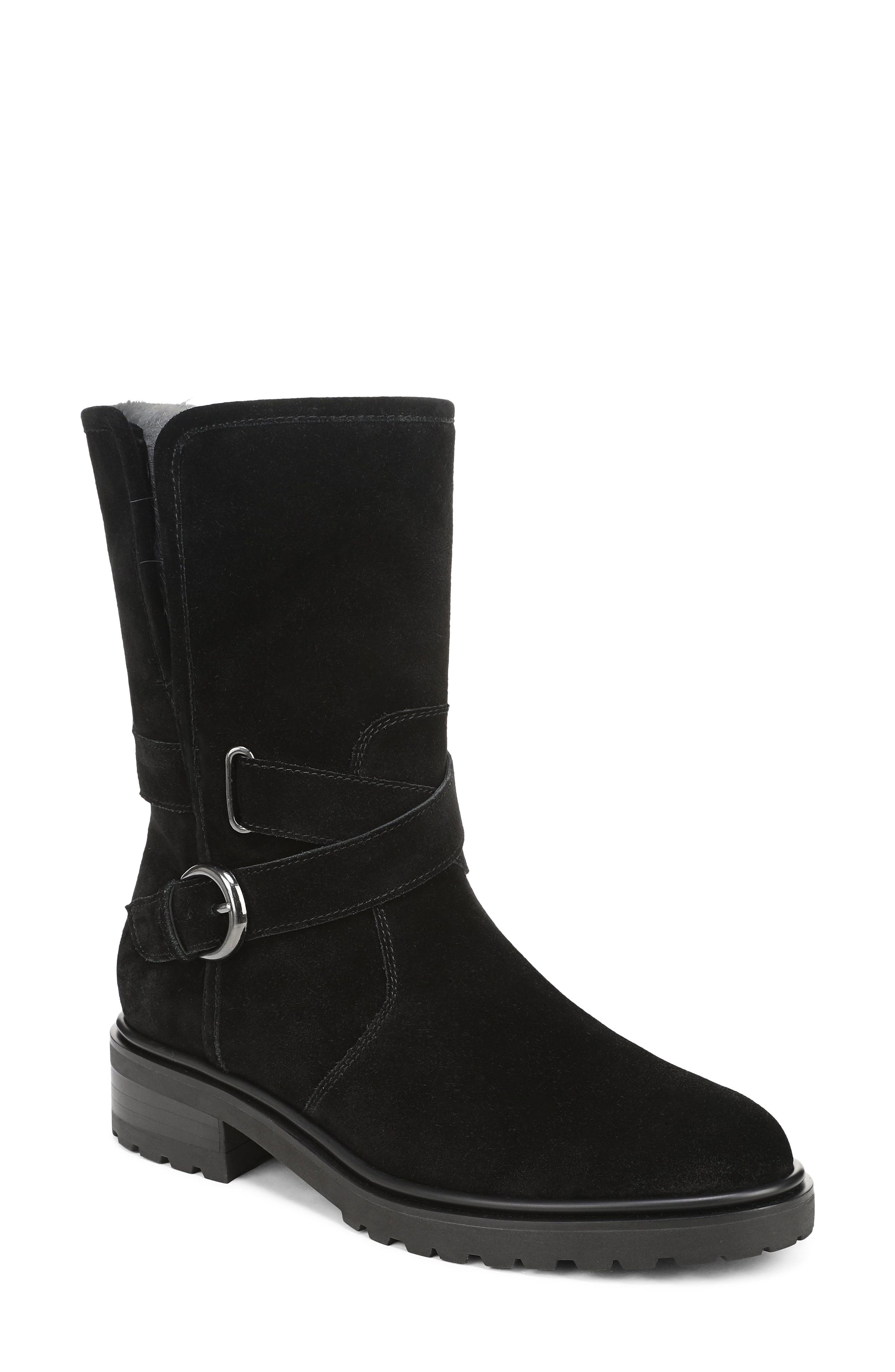Sophi Boot with Faux Shearling Trim, Main, color, BLACK