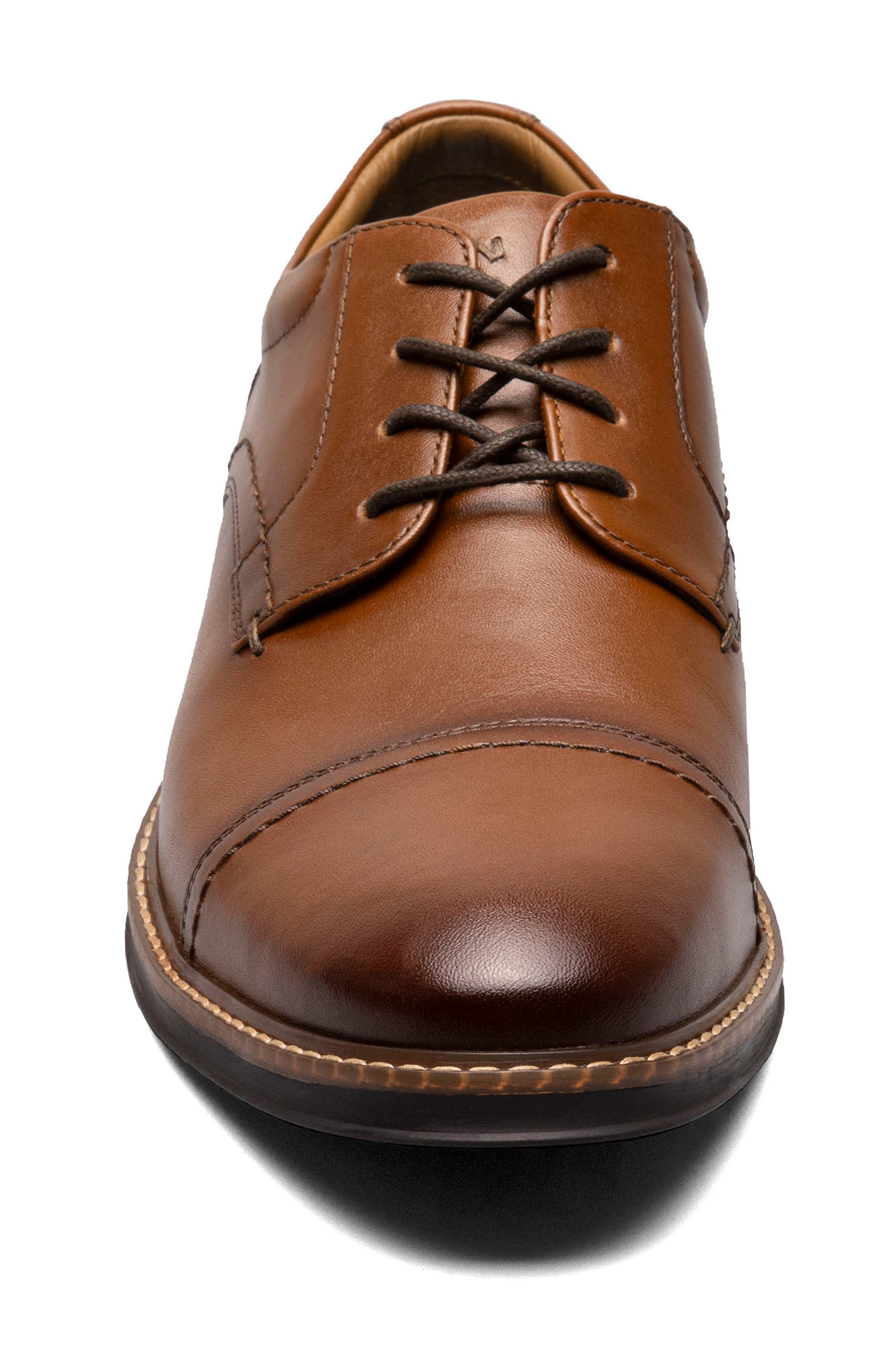 Calderone Cap Toe Derby - Wide Width Available, Alternate, color, COGNAC