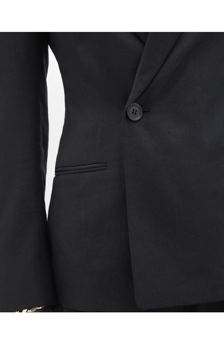 Another Tomorrow Double Breasted Fitted Jacket, Alternate, color, Black