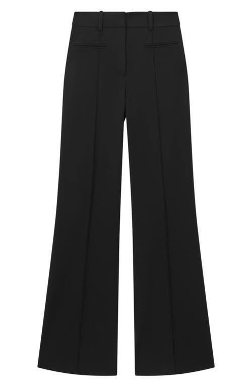 Reiss Black High Rise Flared Trousers