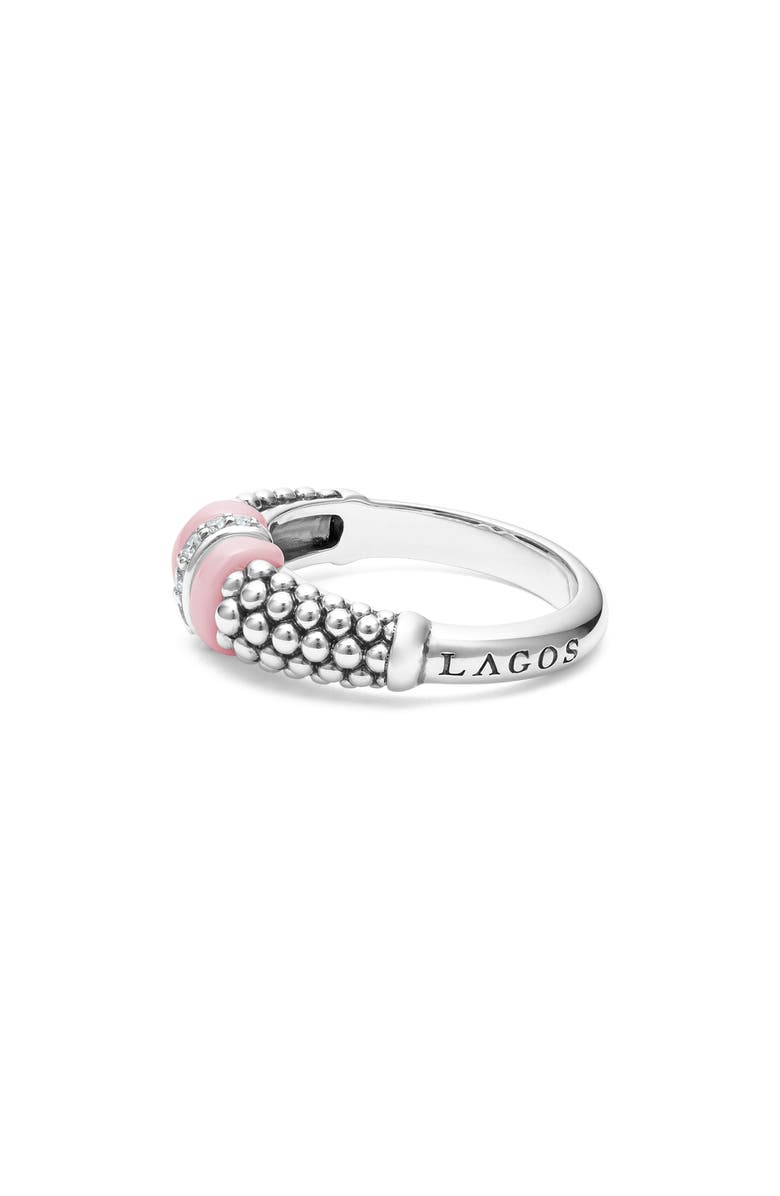LAGOS Pink Caviar Diamond Ceramic Ring, Alternate, color, Pink