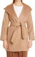 Max Mara Rialto Hooded Camel Hair Wrap Coat