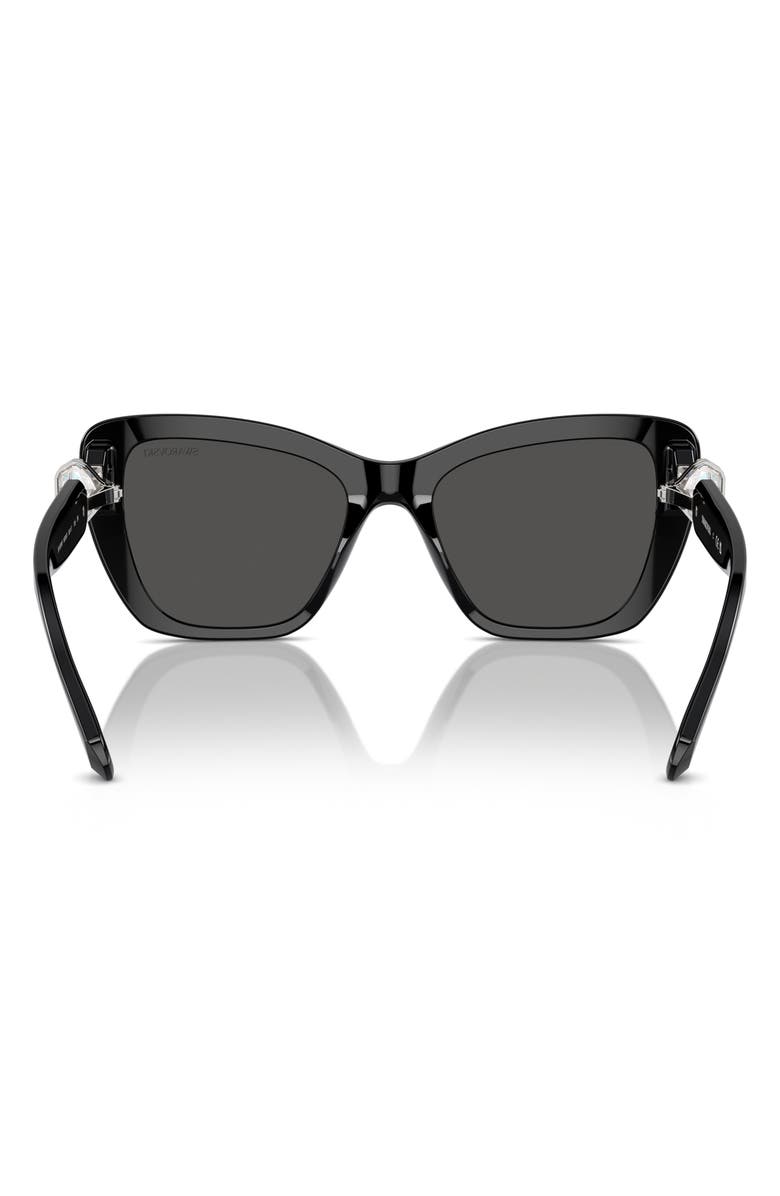 Swarovski 55mm Cat Eye Sunglasses, Alternate, color, Black