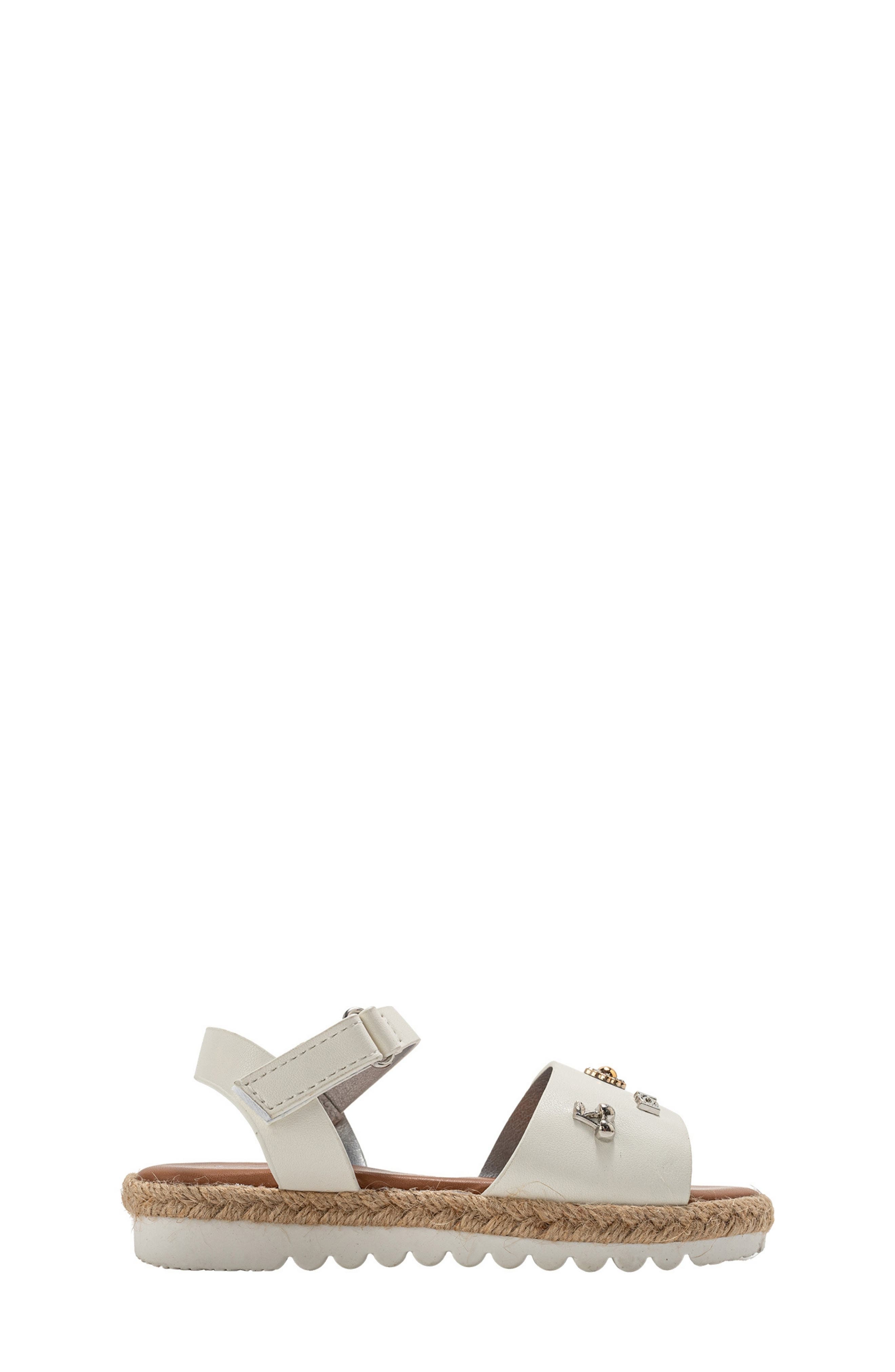 bebe Fleur Sandal, Alternate, color, White