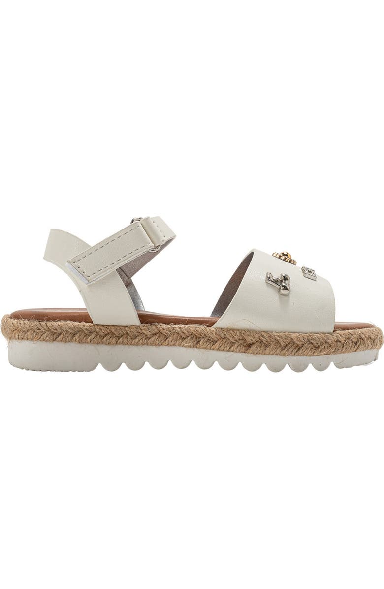 bebe Fleur Sandal, Alternate, color, White