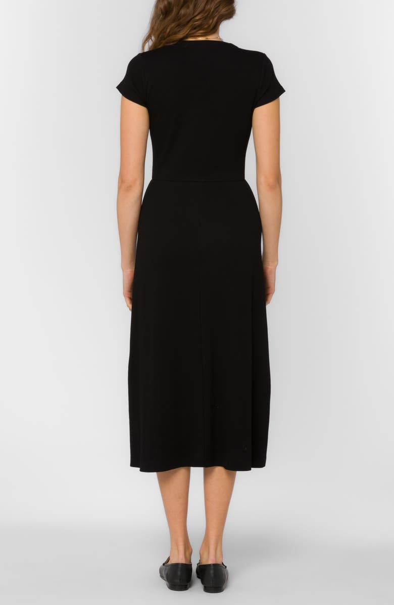 VELVET HEART Short Sleeve Button Front Ribbed Midi Dress, Alternate, color,
