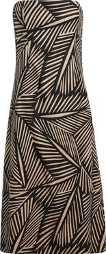 Nordstrom Strapless Linen Blend Midi Dress